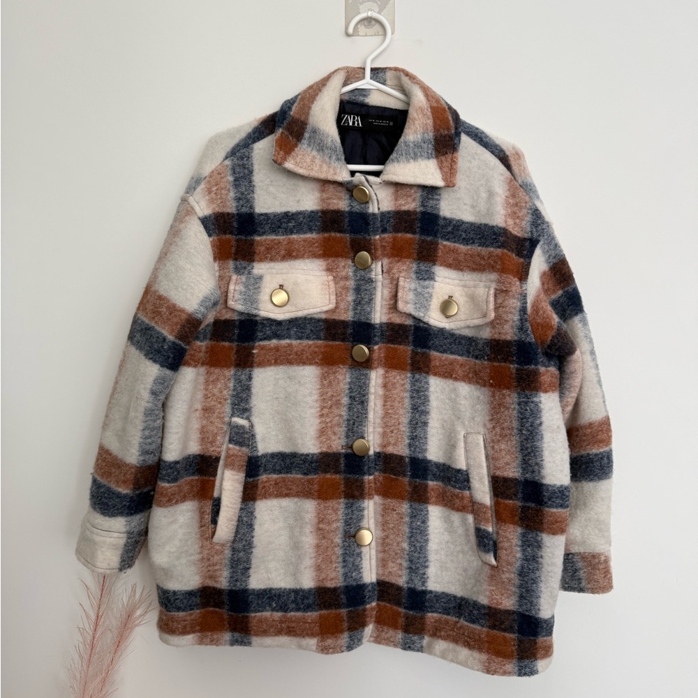 Zara Plaid Jacket - Blue and Brown (see description)
